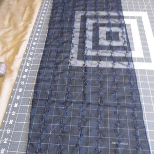 Vintage - Sheer Navy-Blue Scarf 52" long x 12-1/2" wide